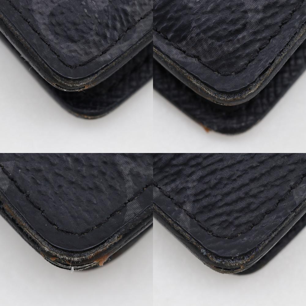 LOUIS VUITTON Brazza portefeuille Purse M61697 black/Monogram Eclipse mens Used