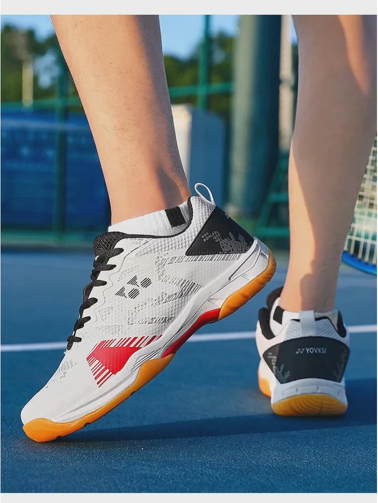 New Cross-Border Badminton Shoes with Cow Tendon Soles, Training Tennis Shoes, Sports Footwear, Student Soccer Shoes