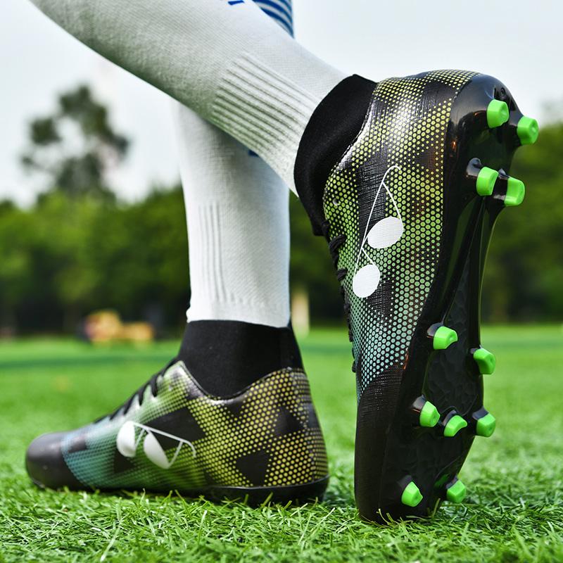 Hip-top Football Shoes Men's/female AG Long Nail Socks, Students Artificial Grass Football Competition Training Shoes