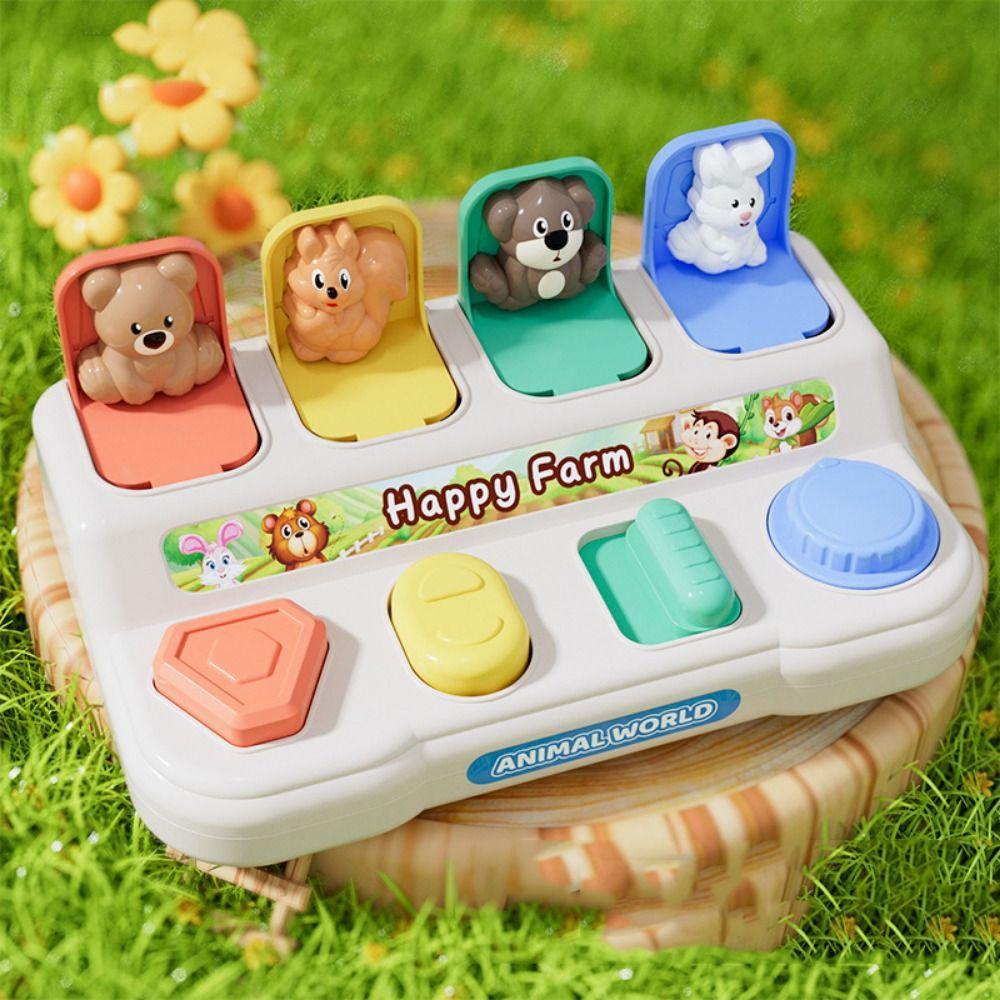 Cartoon Animals Interactive Animal Toy Box Montessori Animal Sensory Toy  Exercise Baby Fingers