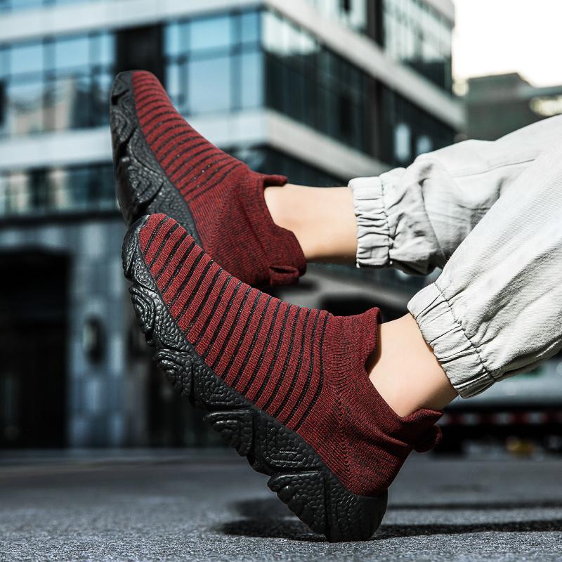 Fashion 2025 Shoes for Men Tennis Elastic Mesh Jogging Platform Summer Sneaker Soft Sole Running Breathable Casual Shoes Large Size