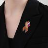 2 Piece Vintage Zinc Brooch Unique Charm Ribbon Ear of Wheat Russian Flag Corsage For Office Event Social Gatherings