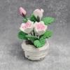 1pcs Simulation Flower Red Rose Potted Plant Garden Scene Flowers and Greenery Potted Plants Micro Landscape Potted Garden Greenery
