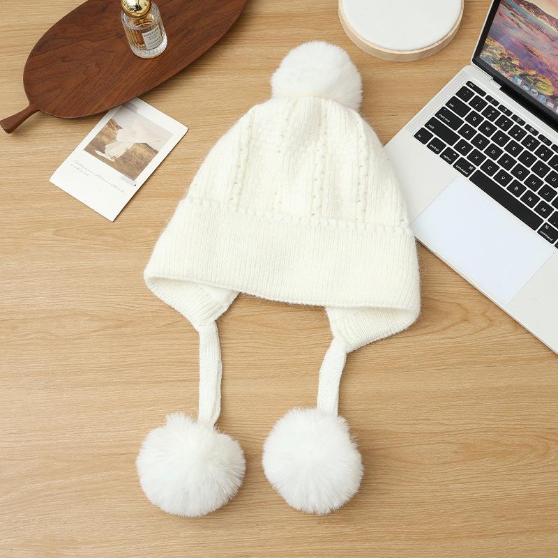 Autumn and Winter Hats for Women with Big Heads and Faces Small Bag Head Hats  Versatile and High End Warm Knitted Wool Hats
