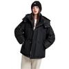 BryQrvy Down Short Loose Korean Cold Perfect for and Size Women's Jacket, Length, Hooded, Fit, Style, Windproof, Protection, Thick, Warm, Casual,