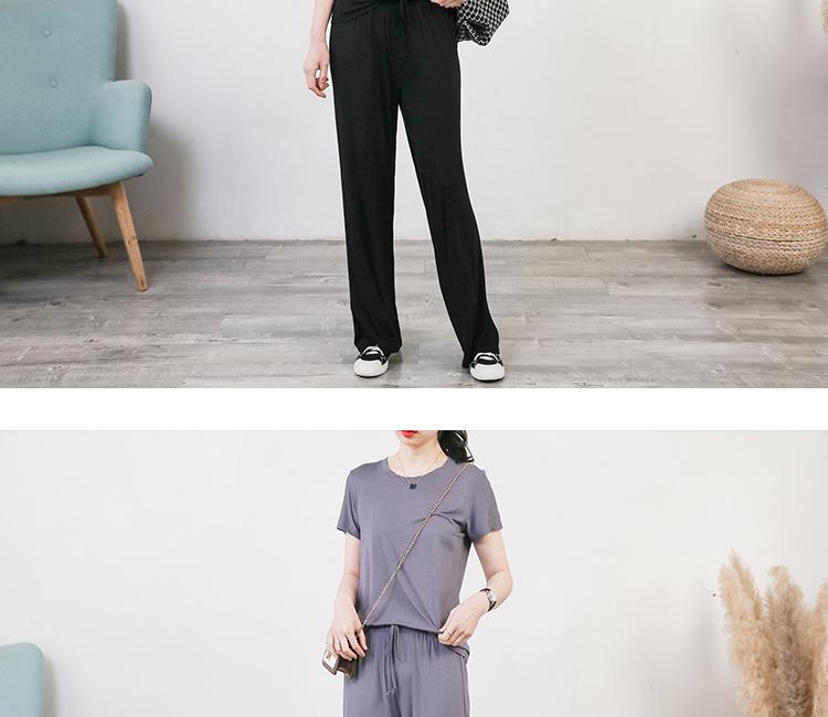 Women's Modal Short-Sleeve T-Shirt and Shorts Casual Two-Piece Suit