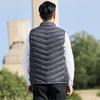 Men Cotton Vest Stand Collar Sleeveless Zipper Closure Thermal Jacket with Pockets Solid Color Winter Waistcoat