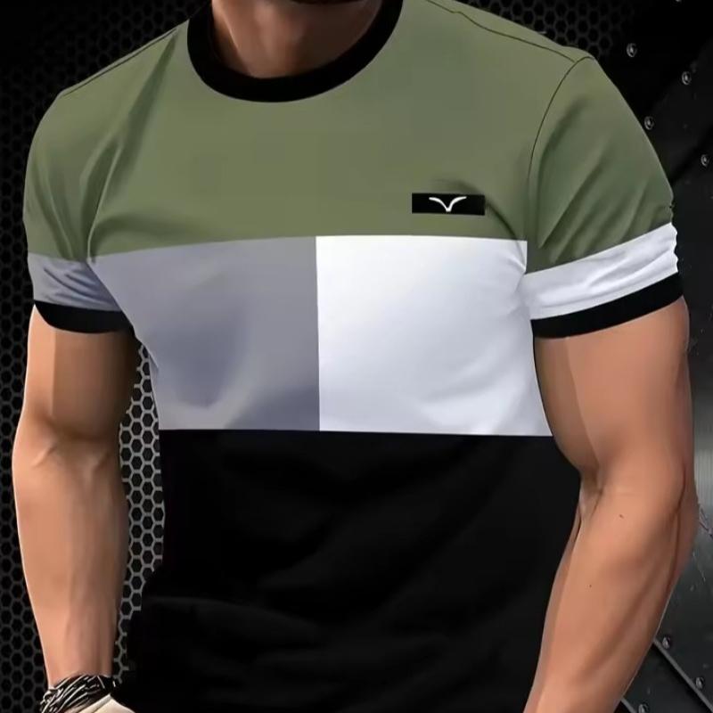 

Летняя классическая мужская футболка с круглым вырезом и коротким рукавом, с полосатым принтом, свободная уличная футболка, мужская одежда больших размеров 6XL
