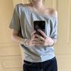 T-shirts Women Solid Simple Summer Casual Cleanfit Short Sleeve All-match Young Girls Streetwear Y2k Top Aesthetic Clothes Ins