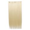 Extensiones de cabello sintético largo y liso con 5 clips, resistente al calor, para uso diario.