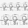 50Pcs Rainbowblacksilvergoldrose Gold Color Stainless Steel Lobster Clasps Accessories For Jewelry Making Supplies Materials