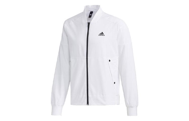 Adidas Jackets Men s White Baseball Collar Moderate Pilot EH3774 L