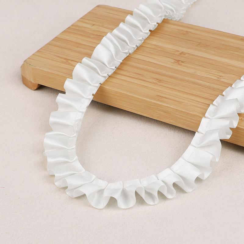 

3 ярда Плиссированная кружевная лента Отделка для вечернего платья Шитье Одежда DIY Рукоделие Принадлежности Ткань для рукоделия Свадебный декор 3Yards