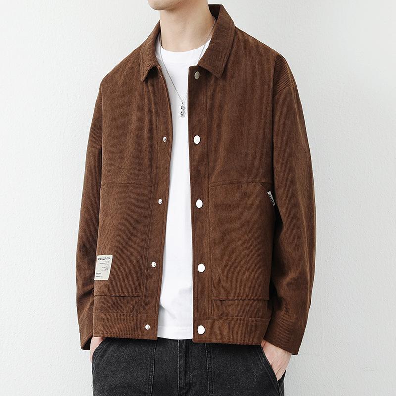 

Осень и зима Новая мужская куртка кардиган бейсбол джерси повседневная куртка спортивная уличная мужская свободная и высококачественная 5xl кофейный