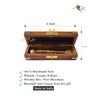 Nautical Maritime Brass/Copper Boatswain Whistle-Bosun Call Pipe~with Sheesham Wood Box