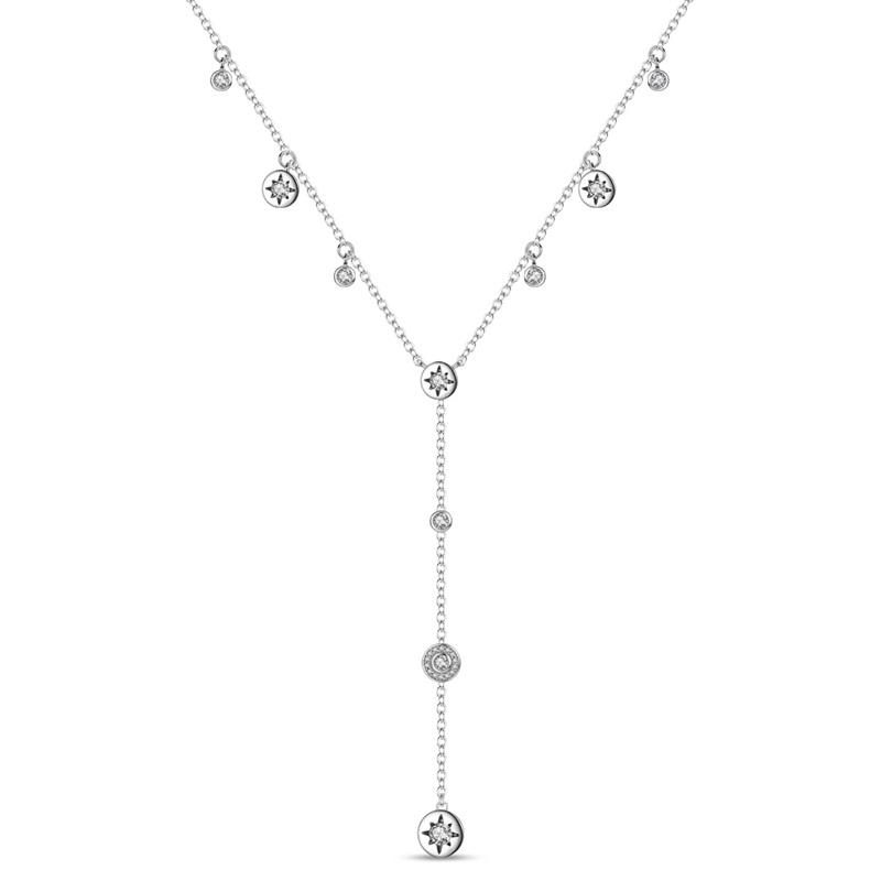 Cute Copper Sparkling Sun & Moon Necklace Brilliant Diamond Circles Pendant Women Necklaces Jewelry Diy