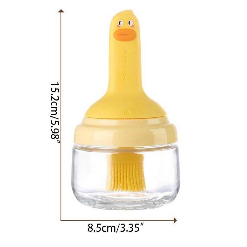 All-in-One Kitchen Oil Brush High-value Silicone Oil Bottle No Odor Cartoon Oil Brush  Barbecue