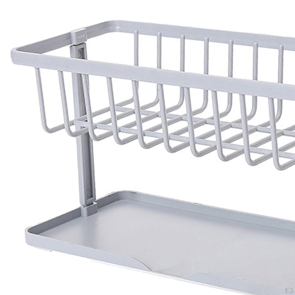 Kitchen Sponge Holder with Drain Tray Drainer Dish Rack for Sink