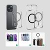 For Magsafe Transparent Magnetic Wallet Clip Phone Back Sticker For Iphone12Pro 13 14 Pro Max Macsafe Card Bag On Sleeve