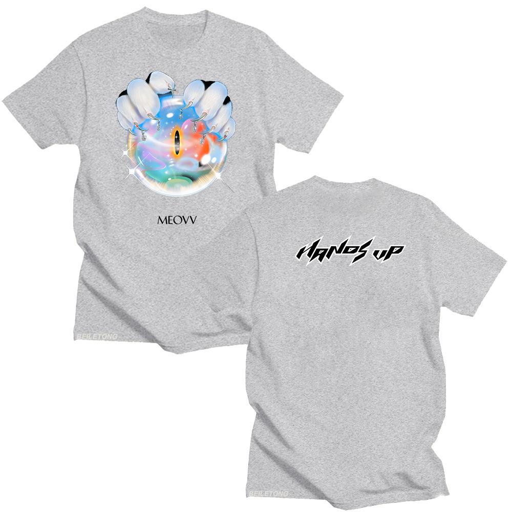 MEOVV Hands Up T Shirts 2025 Fashion Unisex Cotton Short Sleeve Summer Men Women Graphic Tees Kpop T-shirts Streetwear