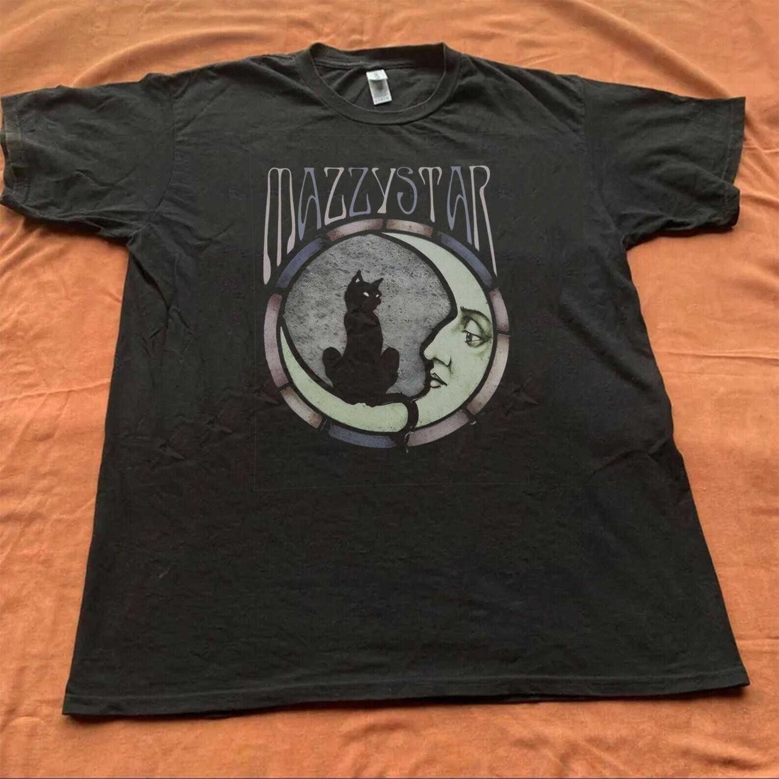 Mazzy Star Moon Cat Tee, 90s Alt Rock Band Shirt, Hope Sandoval Unisex Tee S