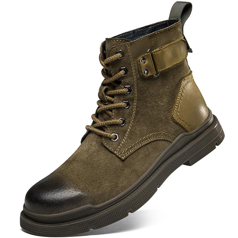 

Ботинки Мартина мужские высокие зимние бархатные мужские ретро повседневные ботинки из свиной кожи большие желтые ботинки мужская трендовая обувь 45