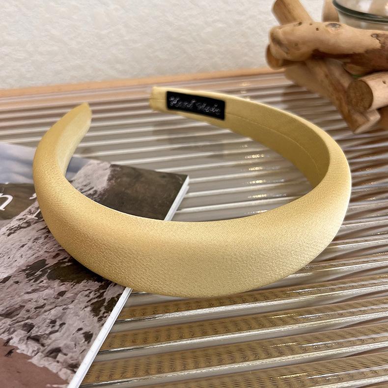 

Весна/Лето Новинка Атласный Глянцевый Губка Широкий Обруч для Волос Женская Мода Элегантная Повязка на Голову Умывание Лица Повязка для Волос Женский Головной Убор