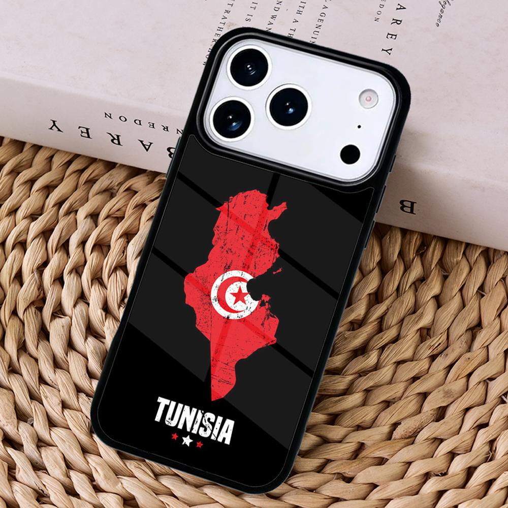 Tunisia Flag Map vintage Phone Case Cover For Magsafe Wireless Charger For iPhone 17 Pro Max 16 14 13 12 11 15 Air iPhone 16