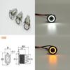 Waterproof 19mm 12v Car Dash Metal Momentary Engine Push Button Led