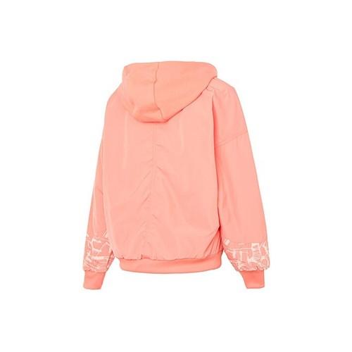 Adidas Αθλητικό Casual Μπουφάν με Κουκούλα για Γυναίκες, Ροζ