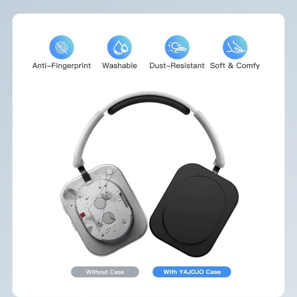 Silicone 3-in-1 Headphone Case Replacement Protective Ear Cups Cover Shockproof Headphone Accessories for NOTHING Headphone(1)