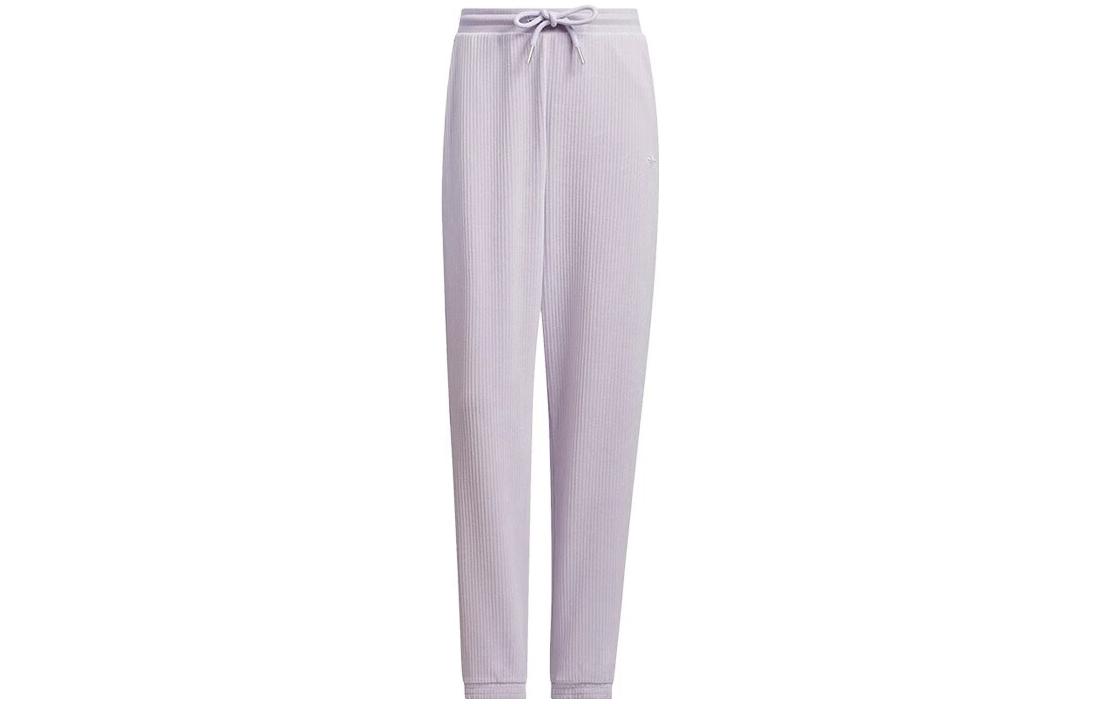 

Adidas Originals Knitted Sweatpants Women s Light Purple Moderate Straight Fit Pants HY7271 L