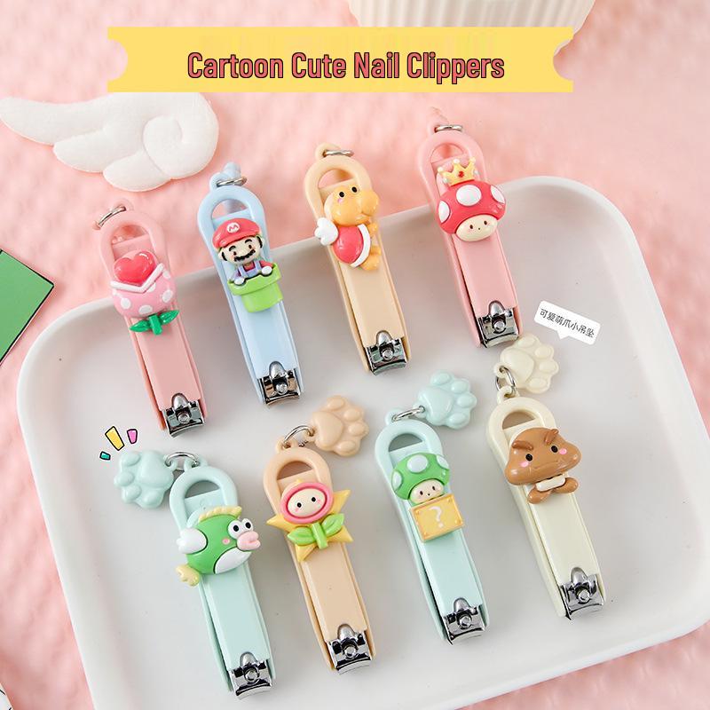 Mario Cartoon Nail Clippers - Cute, Portable Manicure Tool for Students