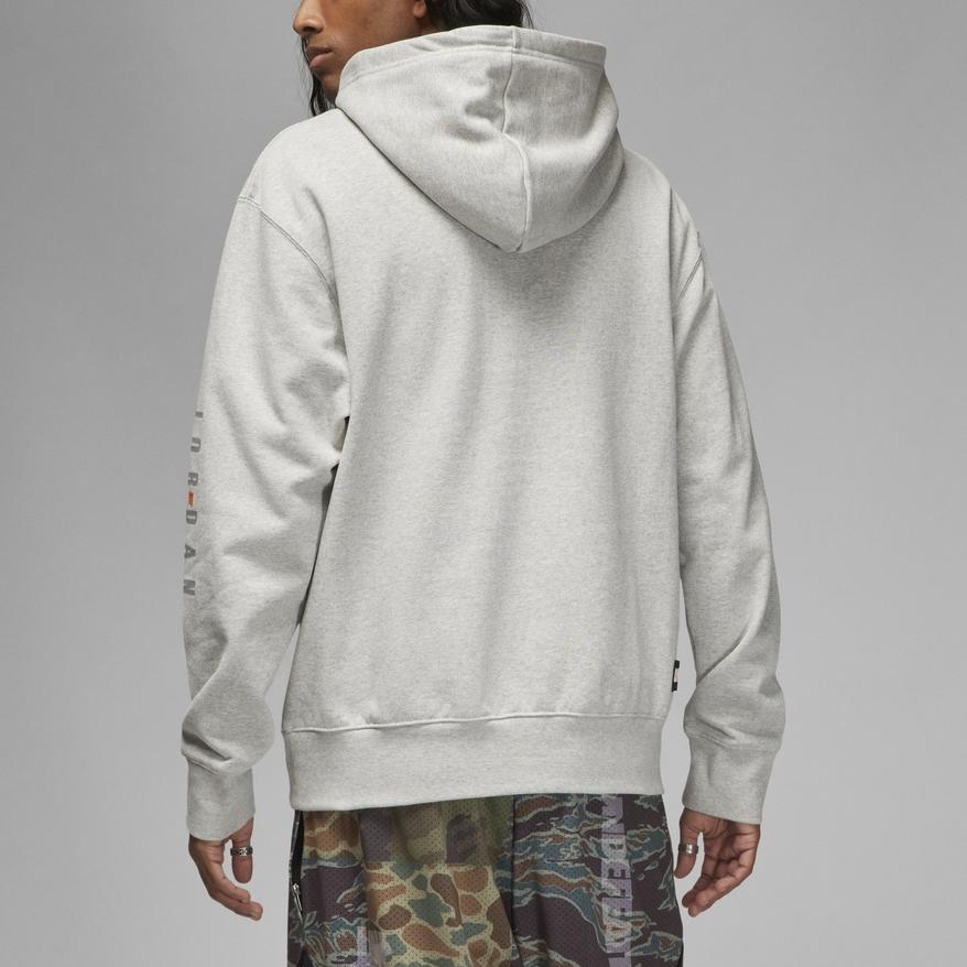 Jordan Značka X UNDEFEATED Undefeated X Air Jordan Kapsulová kolekce Mikina s kapucí přes hlavu s grafickým potiskem Pánská mikina Šedá DX6318-050