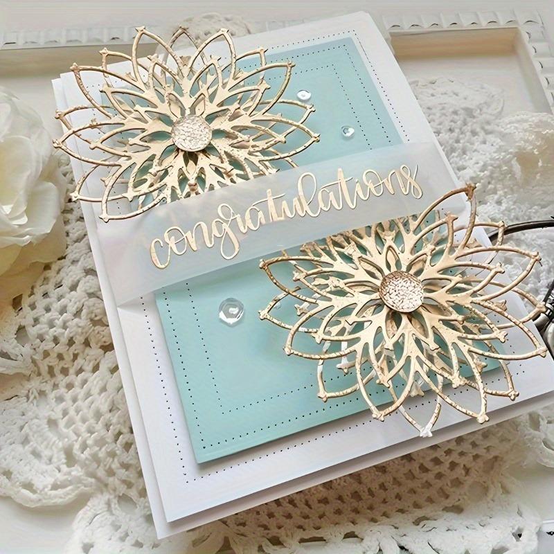 1pc Floral Metal Cutting Die for DIY Scrapbooking & Card Making - Perfect for Father's Day, Mother's Day, Graduations, Teacher Appreciation Birthdays