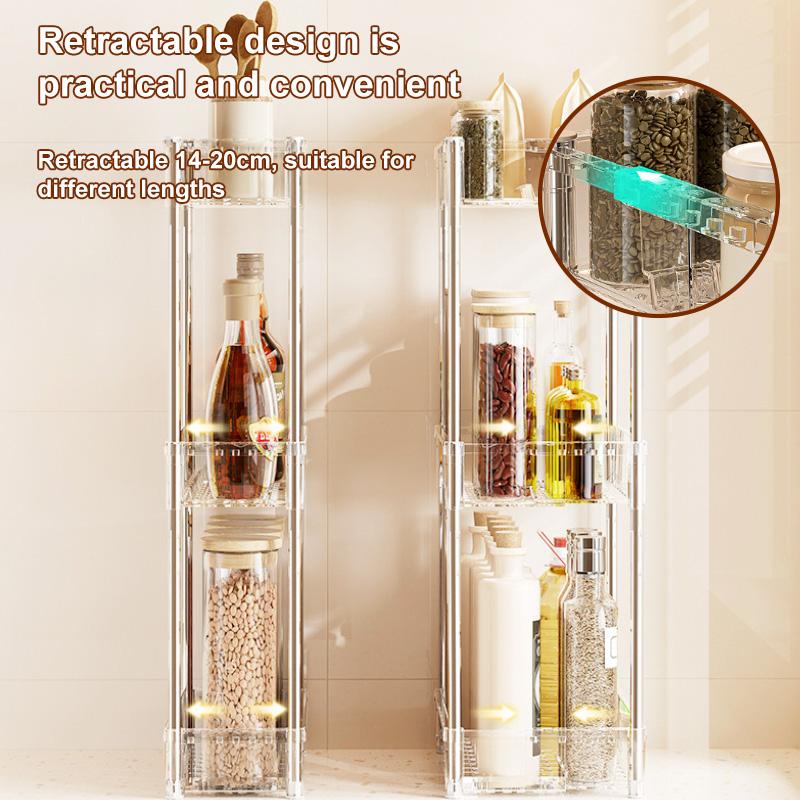 Two-layers Makeup Storage Box Multi-functional Retractable Gap Large Capacity Storage Rack Home Kitchen Accessories Dropshipping