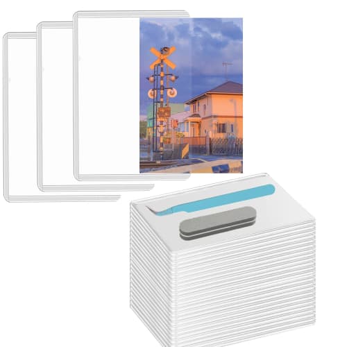 Set of 30 Top-Loader Card Loaders, Regular Size, Hard Cases for Trading Cards, with Film, Protects Trading Cards Individually, Storage, Scratch-Resist