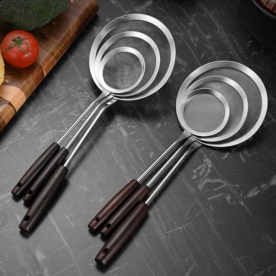 Fine Mesh Strainers Stainless Steel Edge Kitchen Colander Colander with Rounded Sifter for Food Tea Juice