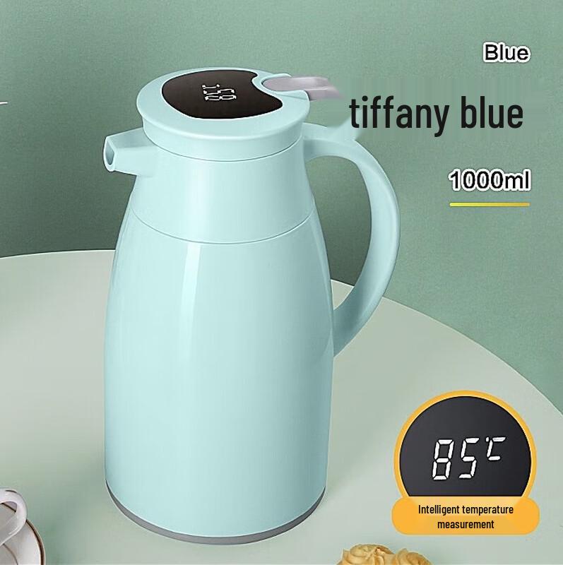 

JEKO&JEKO 1L Smart Digital Display Glass Liner Thermos