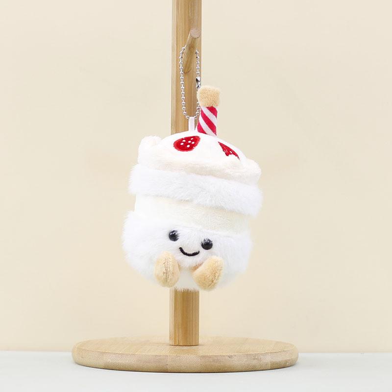Cake Candle Cute Keychain Cartoon Girl Kids Backpack Decorative Pendant Doll