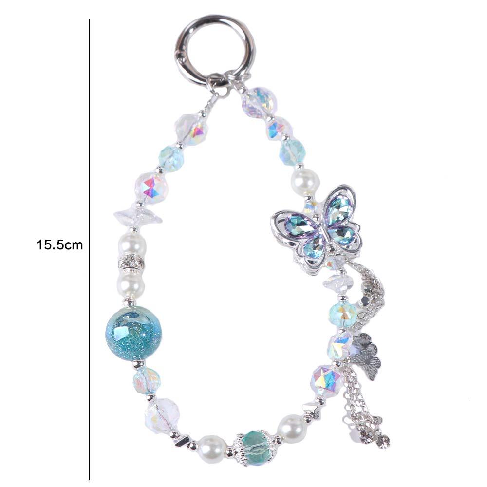 Short Butterfly Phone Chain Anti-lost Girls Phone Pendant Mobile Phone Lanyard  Christmas Gifts