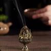Boshan Mini Incense Burner, Portable Sandalwood Incense Holder, Tabletop Metal Ornament, Home Office Decor Collectible