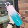 Large Capacity Leak Proof Colorful Plastic Cup Gradient Color Large Capacity Sports Kettle  School