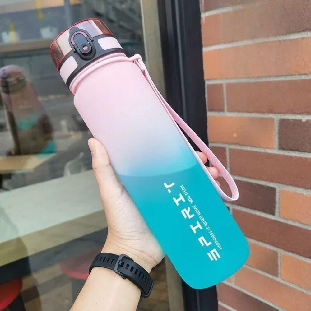 Large Capacity Leak Proof Colorful Plastic Cup Gradient Color Large Capacity Sports Kettle  School