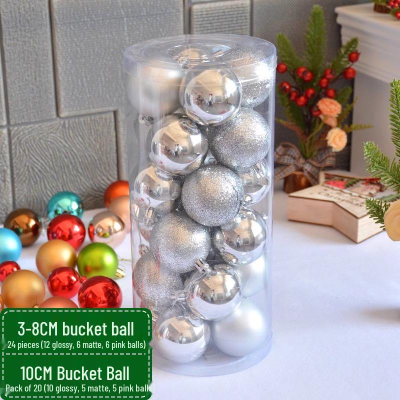 5cm Christmas Ornament Set: Electroplated Plastic Hanging Balls