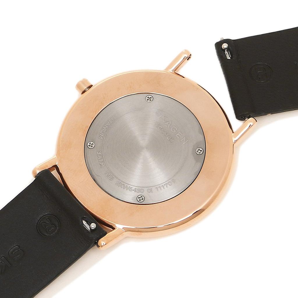 Skagen Men's Watch SKW6430 in Black/White/Pink Gold [Parallel Import]