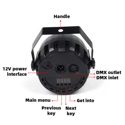 Iluminare de scenă RGB 12V activată de sunet DMX cu telecomandă pentru DJ Club KTV Disco Efecte de iluminat pentru petreceri