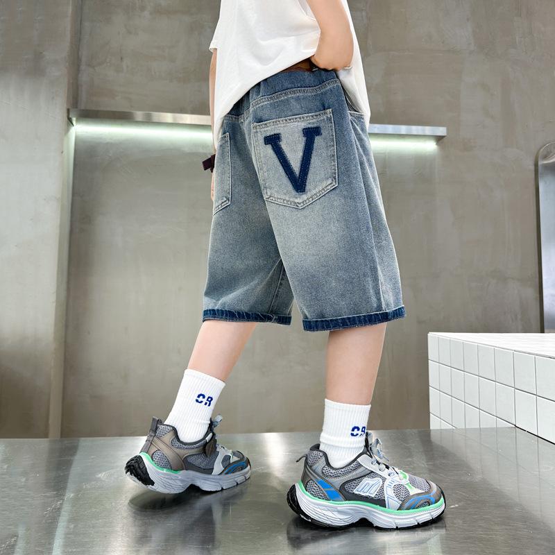 Pantaloncini di jeans estivi a lunghezza media per ragazzi 2026 - Alla moda, Leggeri per bambini più grandi