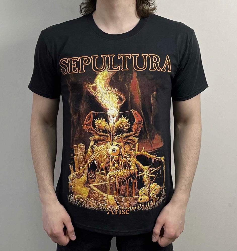Sepultura - Arise (FOTL)  Футболка Черная soulfly slayer Унисекс Футболка S