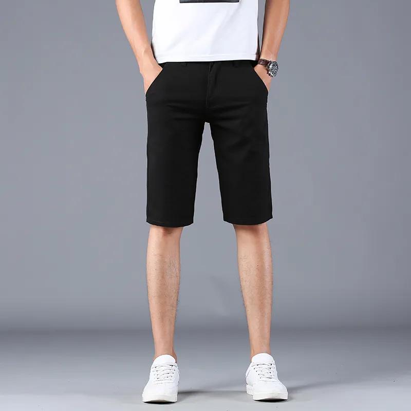 Muž Krátké letní 100% bavlna Pevné šortky Mužské ležérní business Men šortky